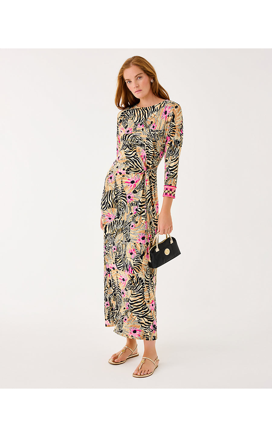 DEMY MAXI DRESS, RUTABAGA EL MOROCCO ENGINEERED KNIT MAXI DRESS