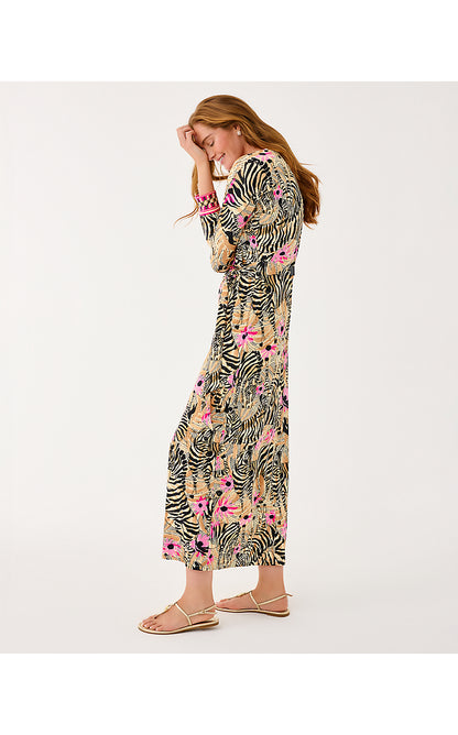DEMY MAXI DRESS, RUTABAGA EL MOROCCO ENGINEERED KNIT MAXI DRESS