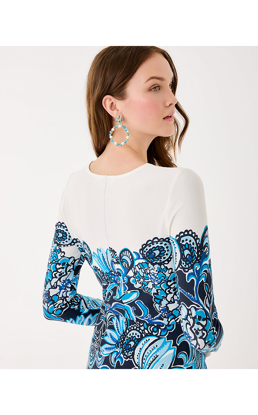 NYLA MAXI DRESS, LOW TIDE NAVY JUICY STORY ENGINEERED MAXI