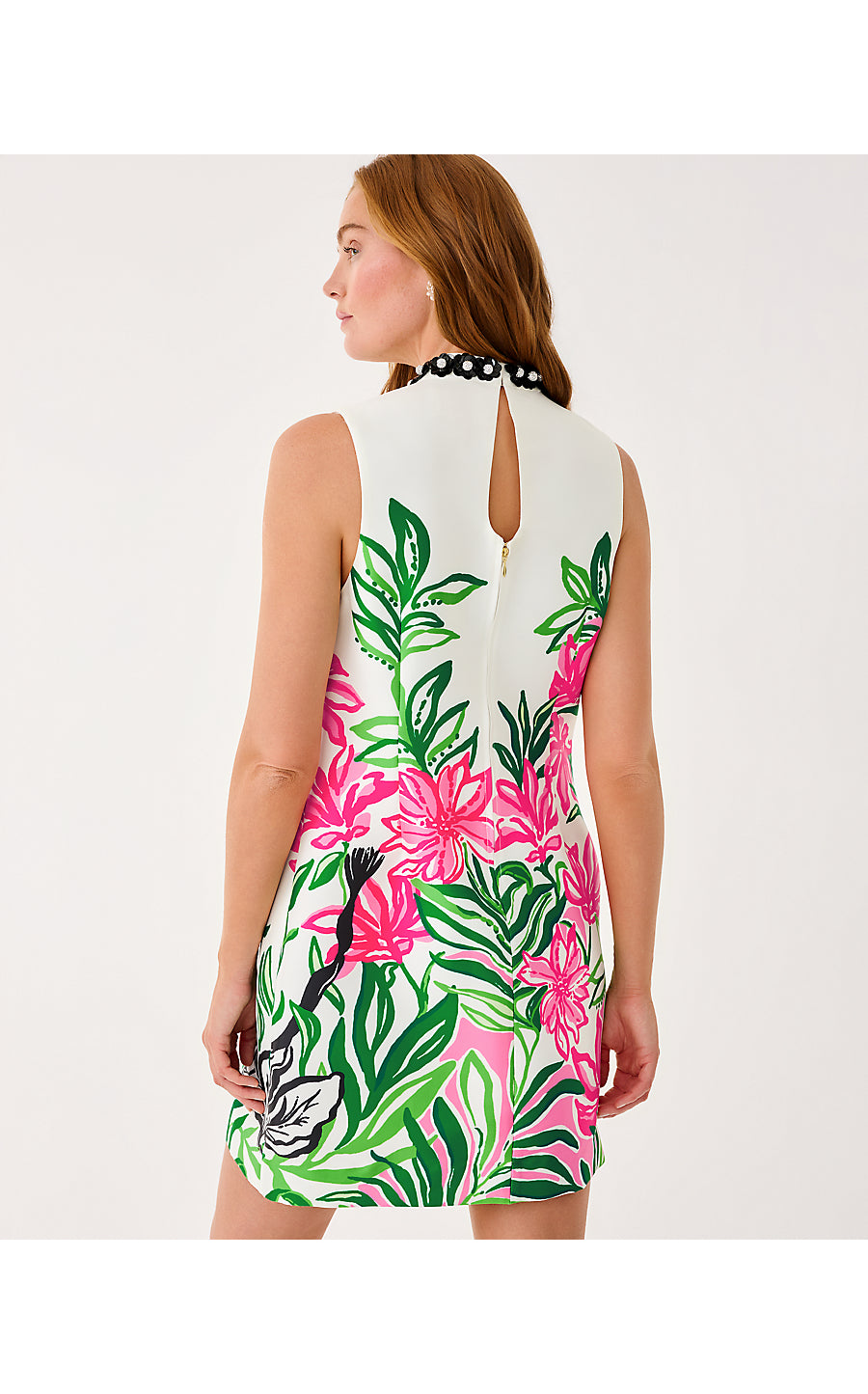 KATHANI STRETCH DRESS, COCONUT PRANCING IN THE MOONLIGHT ENGINEERED WOVEN DRESS