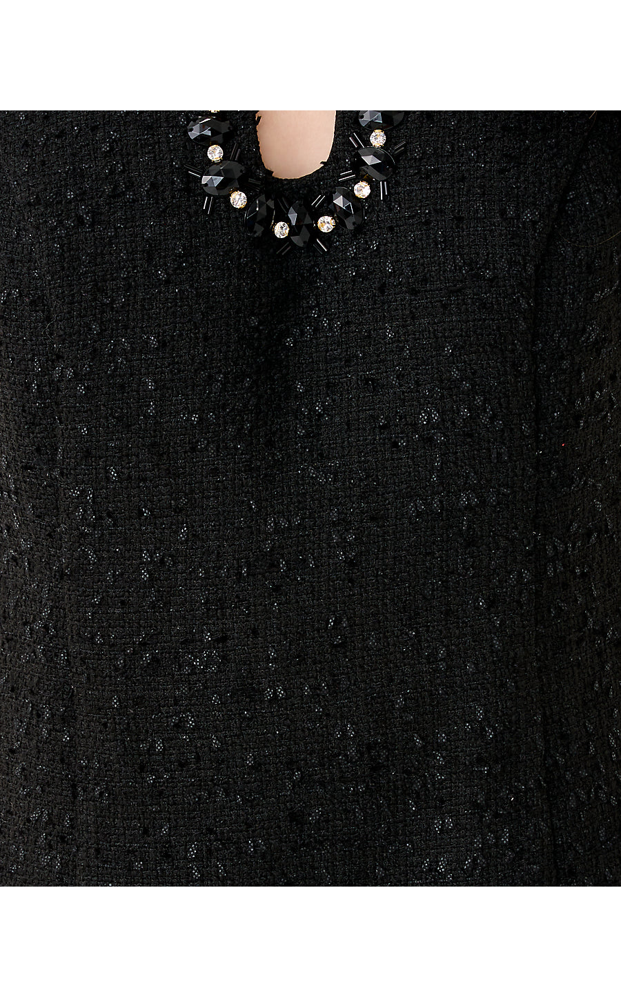 EMMYLOU BOUCLE DRESS, NOIR CHIC CHICK BOUCLE