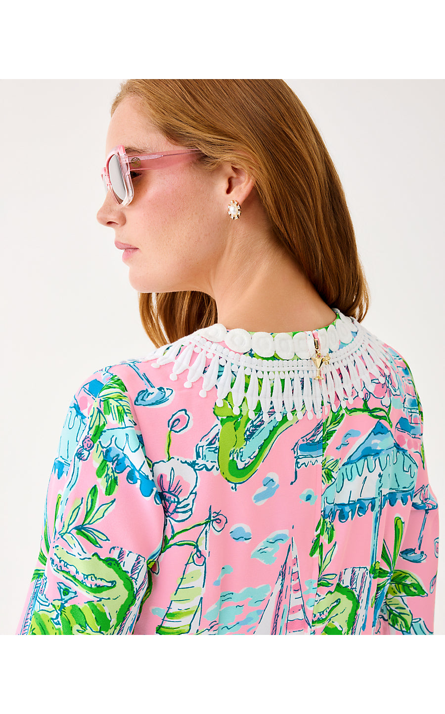 OCLEPPO MAXI CAFTAN, CONCH SHELL PINK OVERSIZED SUNNY DEE