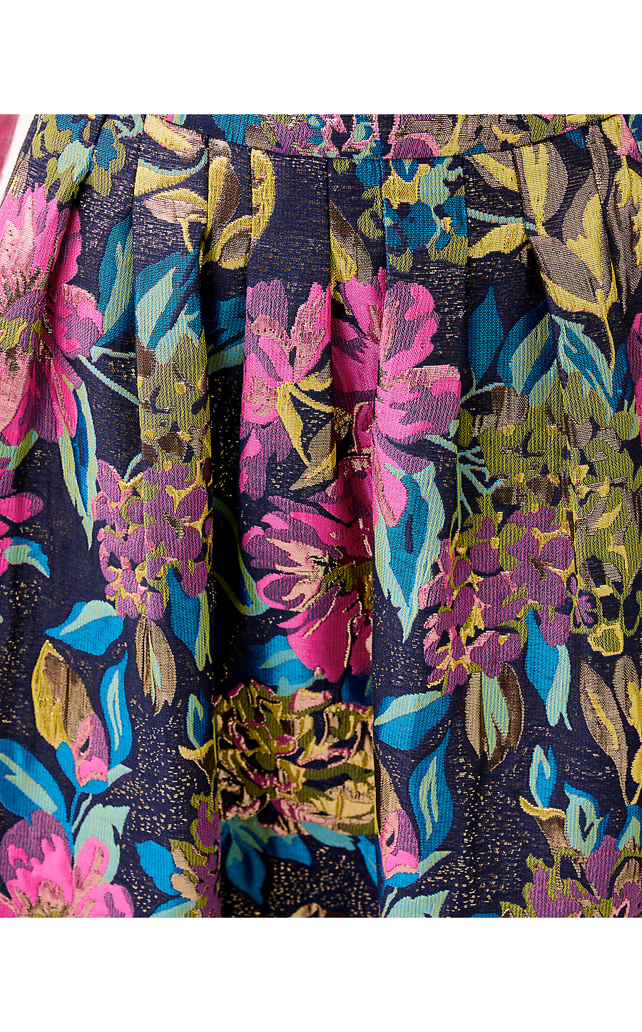 ELYCE MIDI SKIRT, MULTI CANOPY BLOOMS FLORAL JACQUARD