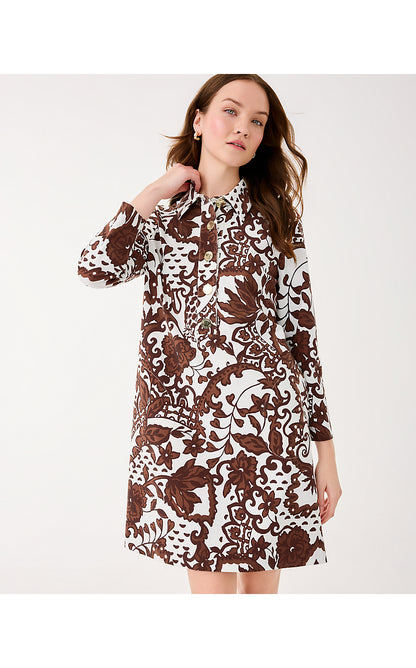 GABI DRESS, BEACHCOMBER BROWN SPICY SOCIALITE