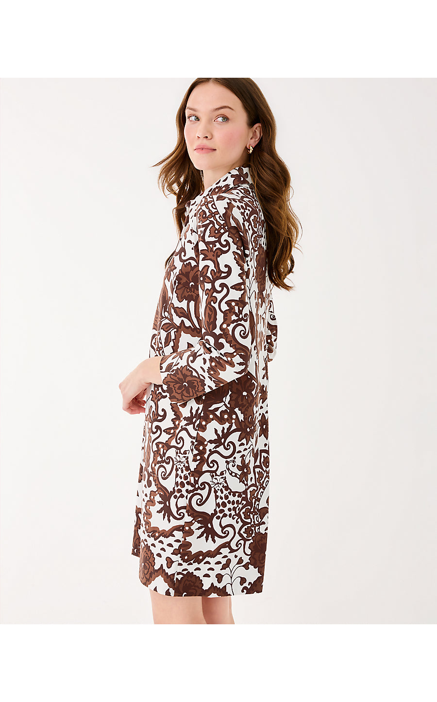 GABI DRESS, BEACHCOMBER BROWN SPICY SOCIALITE