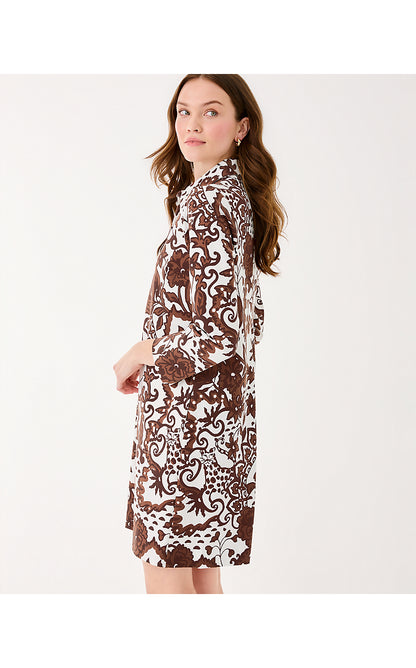 GABI DRESS, BEACHCOMBER BROWN SPICY SOCIALITE
