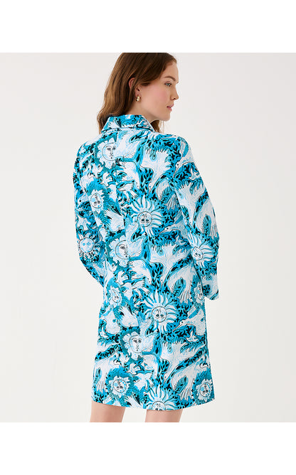 GABI DRESS, BELLEVUE BLUE LILLY GULLS