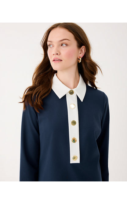 GABI DRESS, LOW TIDE NAVY