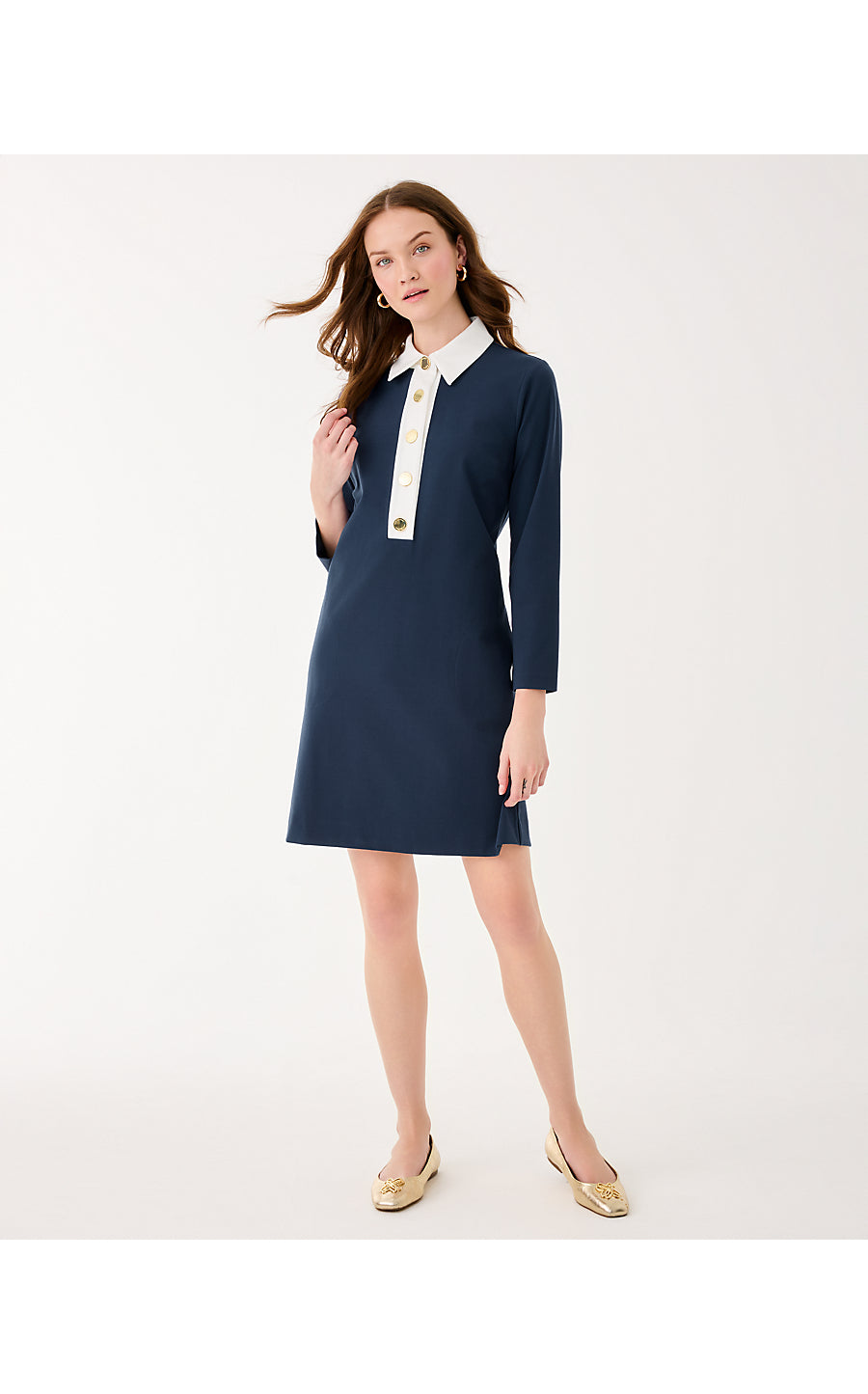 GABI DRESS, LOW TIDE NAVY