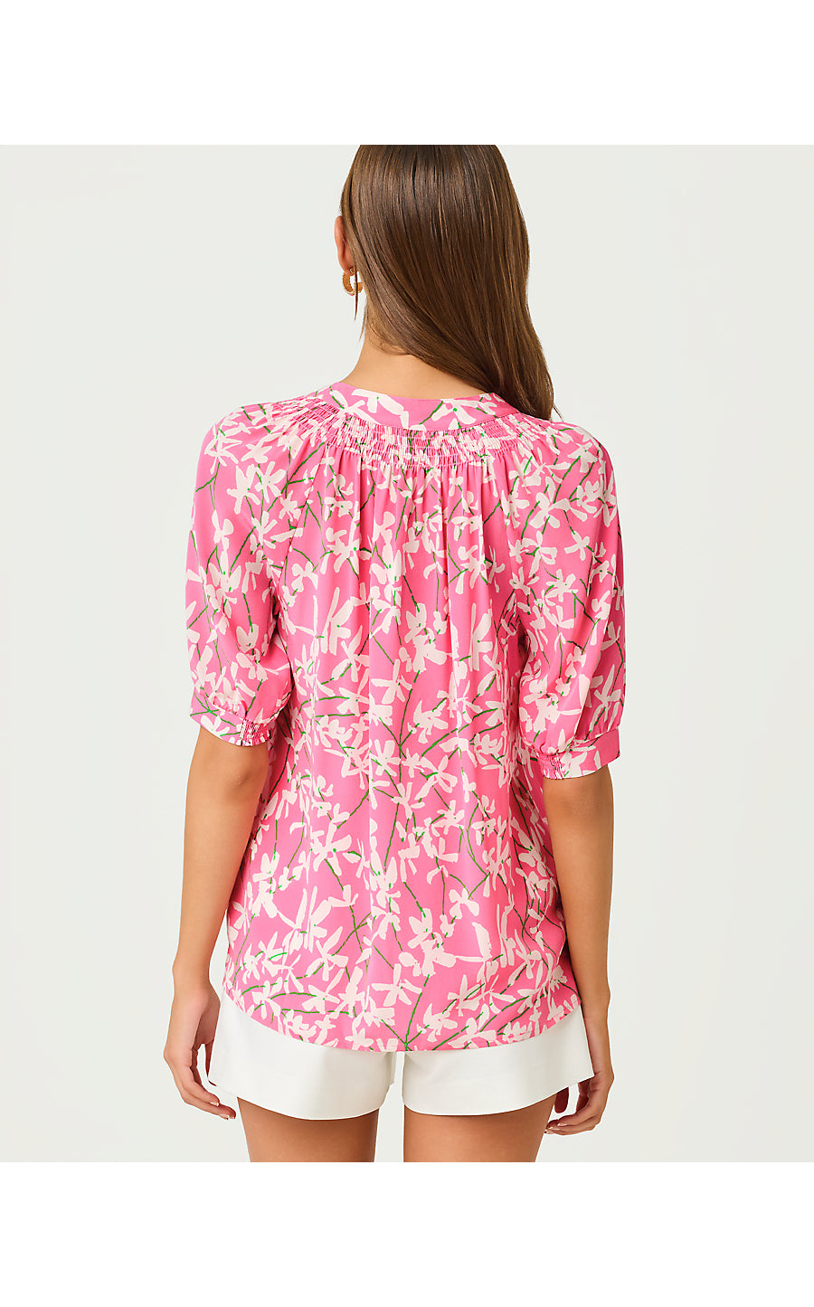 ELSA SHORT SLEEVE TOP, CONFETTI PINK LIZA