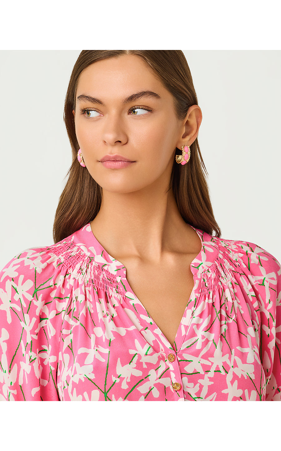 ELSA SHORT SLEEVE TOP, CONFETTI PINK LIZA