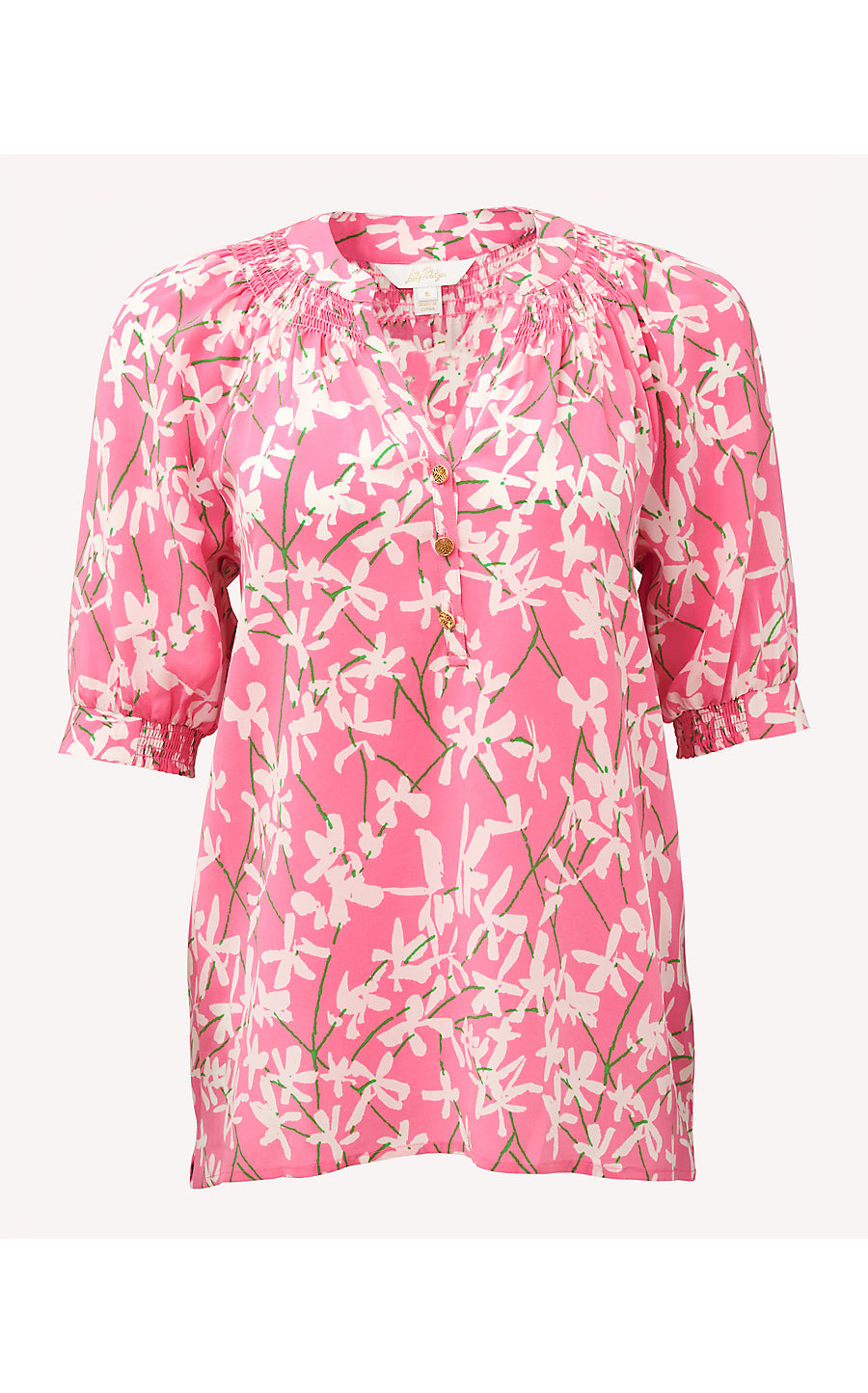ELSA SHORT SLEEVE TOP, CONFETTI PINK LIZA