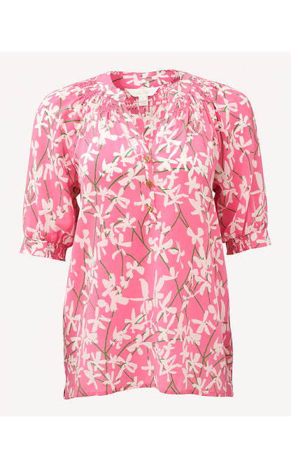 ELSA SHORT SLEEVE TOP, CONFETTI PINK LIZA