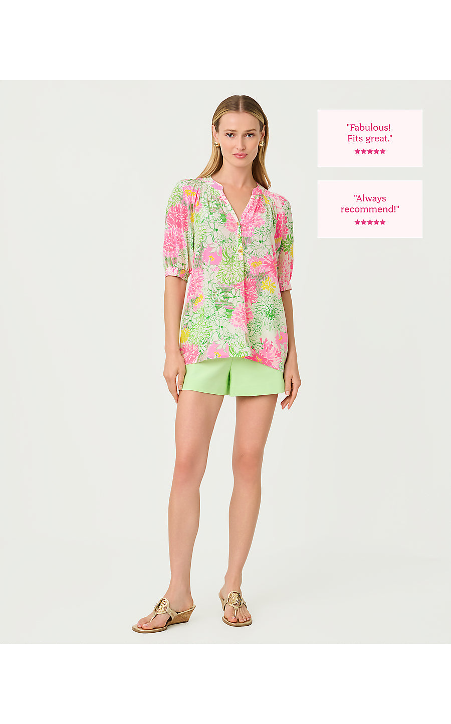 ELSA SHORT SLEEVE TOP, RESORT WHITE MUM PATCH