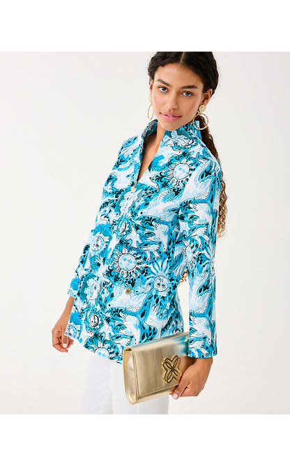 ROSEE TUNIC, BELLEVUE BLUE LILLY GULLS