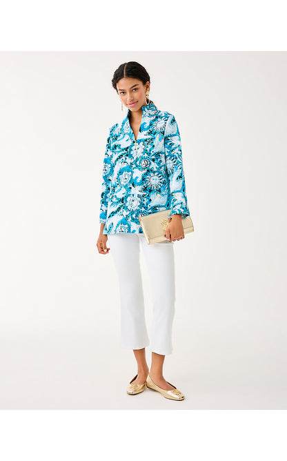 ROSEE TUNIC, BELLEVUE BLUE LILLY GULLS