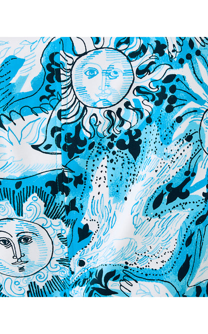 ROSEE TUNIC, BELLEVUE BLUE LILLY GULLS