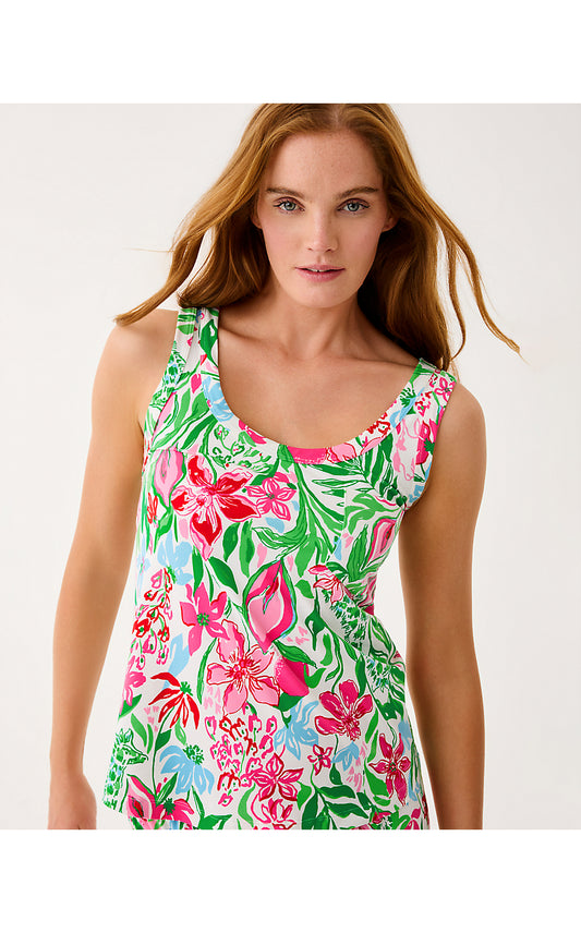 BRANSEN PJ TOP, MULTI GLOWING GARDENS