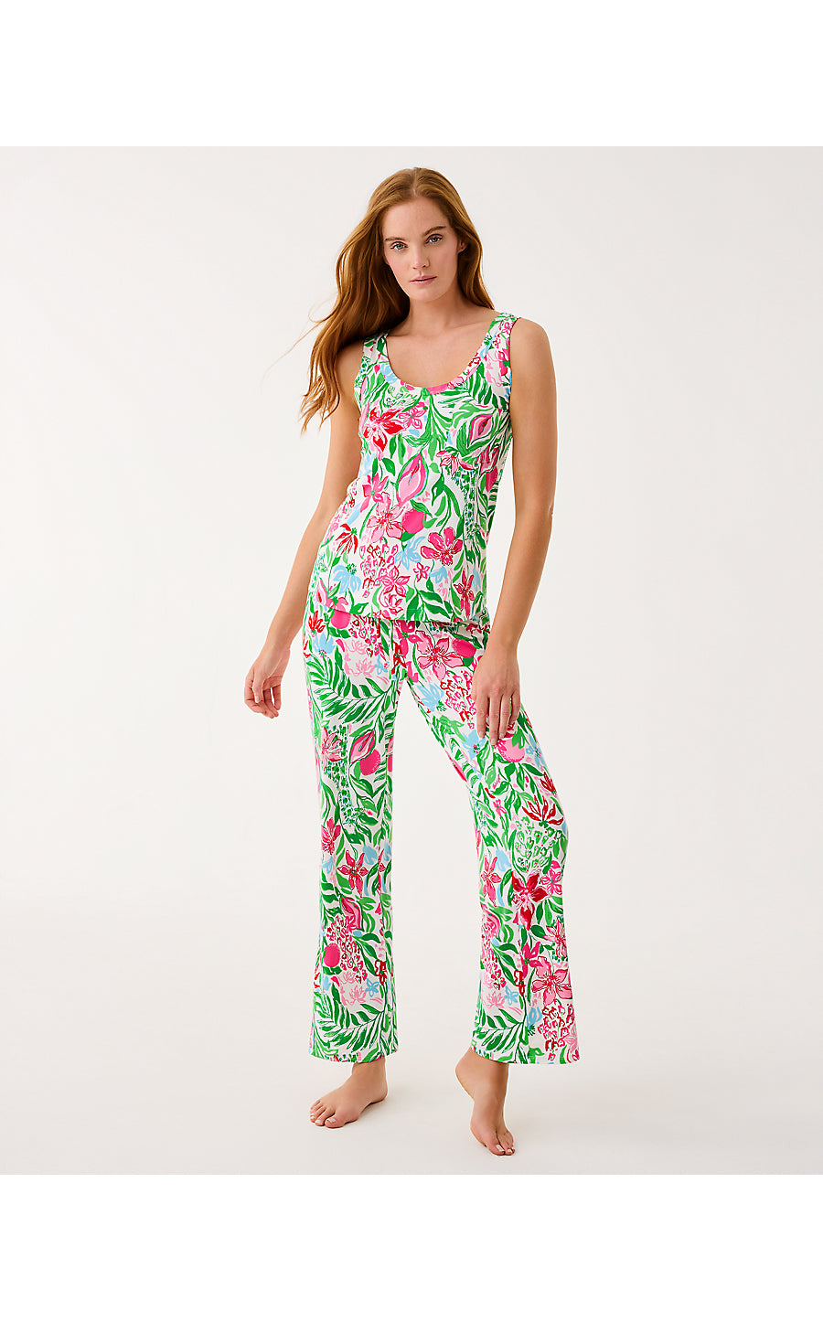 BRANSEN PJ TOP, MULTI GLOWING GARDENS