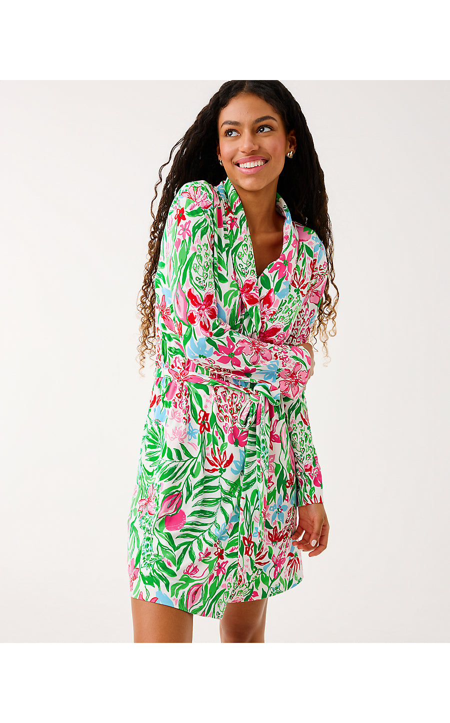 JANINE PJ ROBE, MULTI GLOWING GARDENS