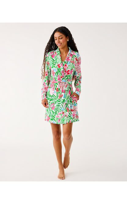 JANINE PJ ROBE, MULTI GLOWING GARDENS