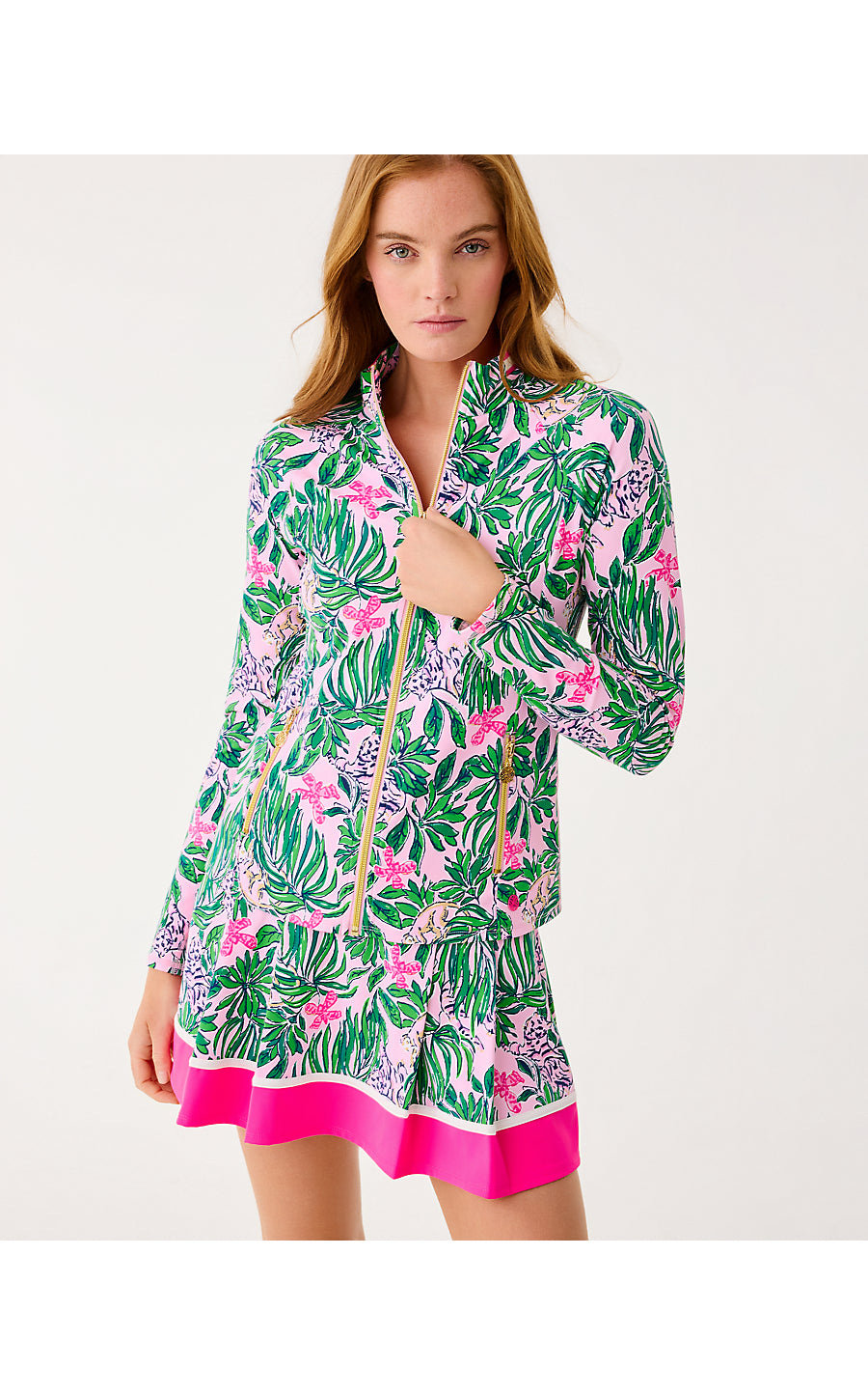 MYSA ACTIVE JACKET UPF 50+, CONCH SHELL PINK ROARING WITH JOY