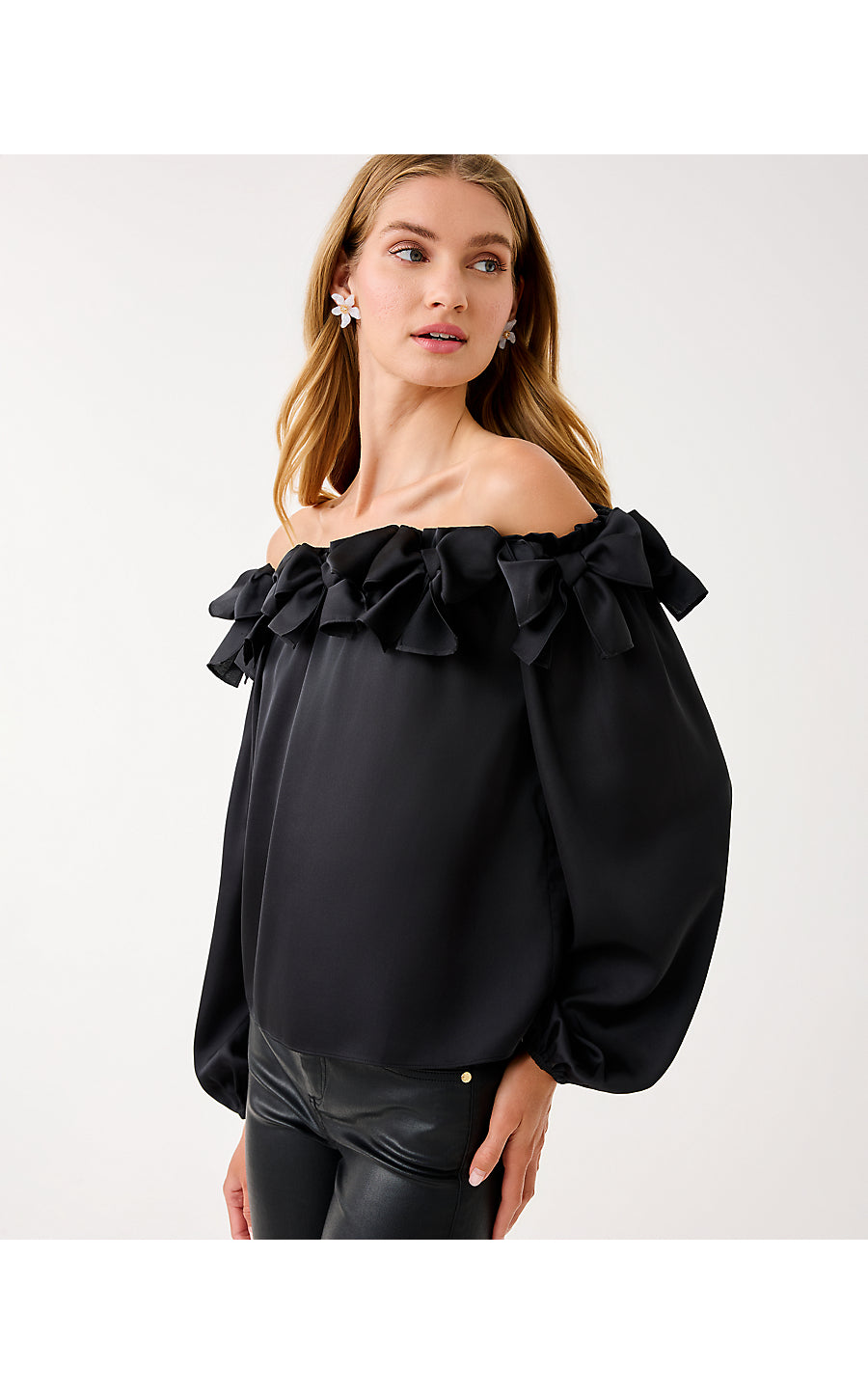 ANALEA OFF THE SHOULDER TOP, NOIR