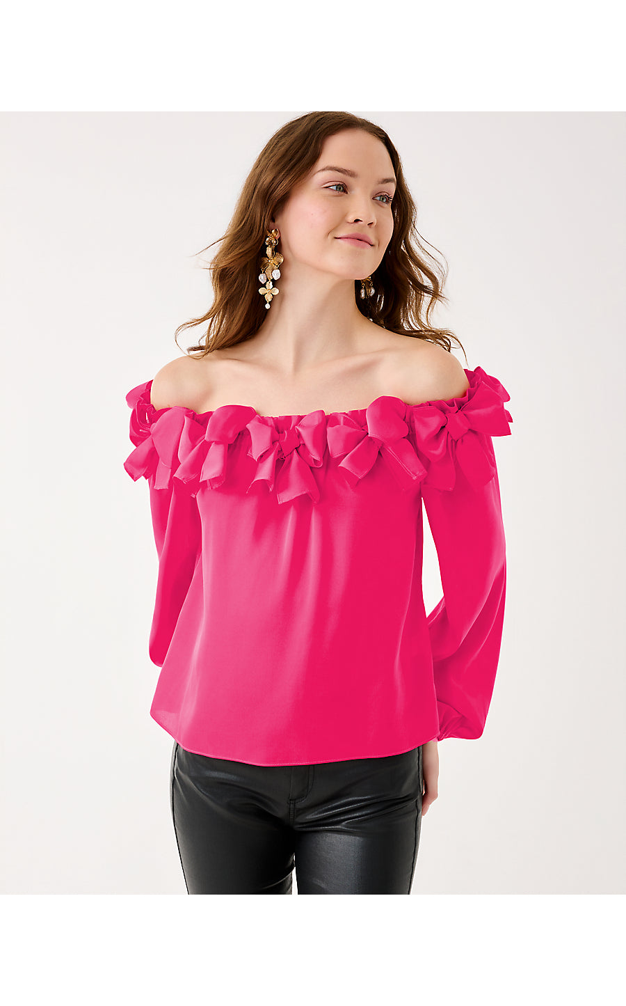 ANALEA OFF THE SHOULDER TOP, SUN SHELL PINK
