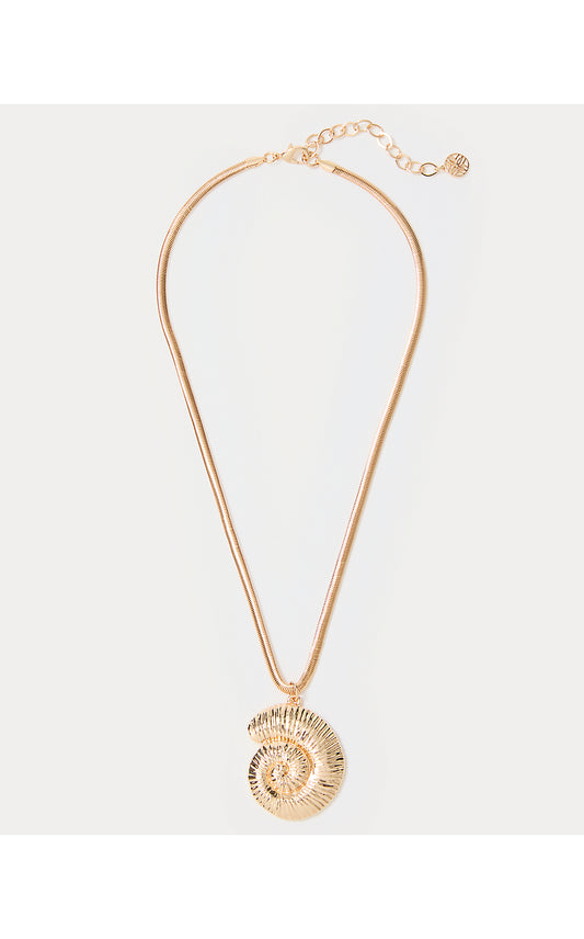 BAREFOOT BEACHCOMBER PENDANT, GOLD METALLIC