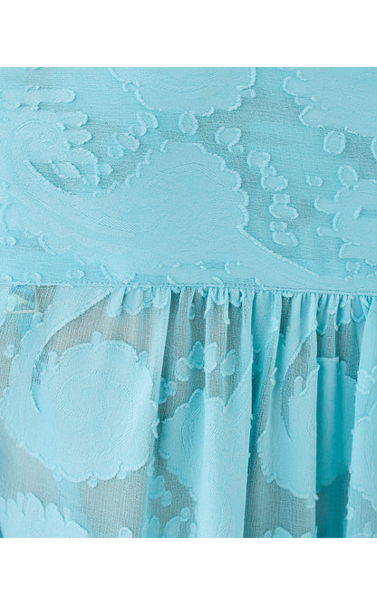 SADIRA CLIP COVERUP, BELLEVUE BLUE TANGERINE DREAM POLY CLIP