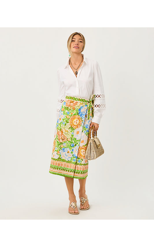DUSTIN MIDI SKIRT, RUTABAGA SYMPEONY ENGINEERED SKIRT