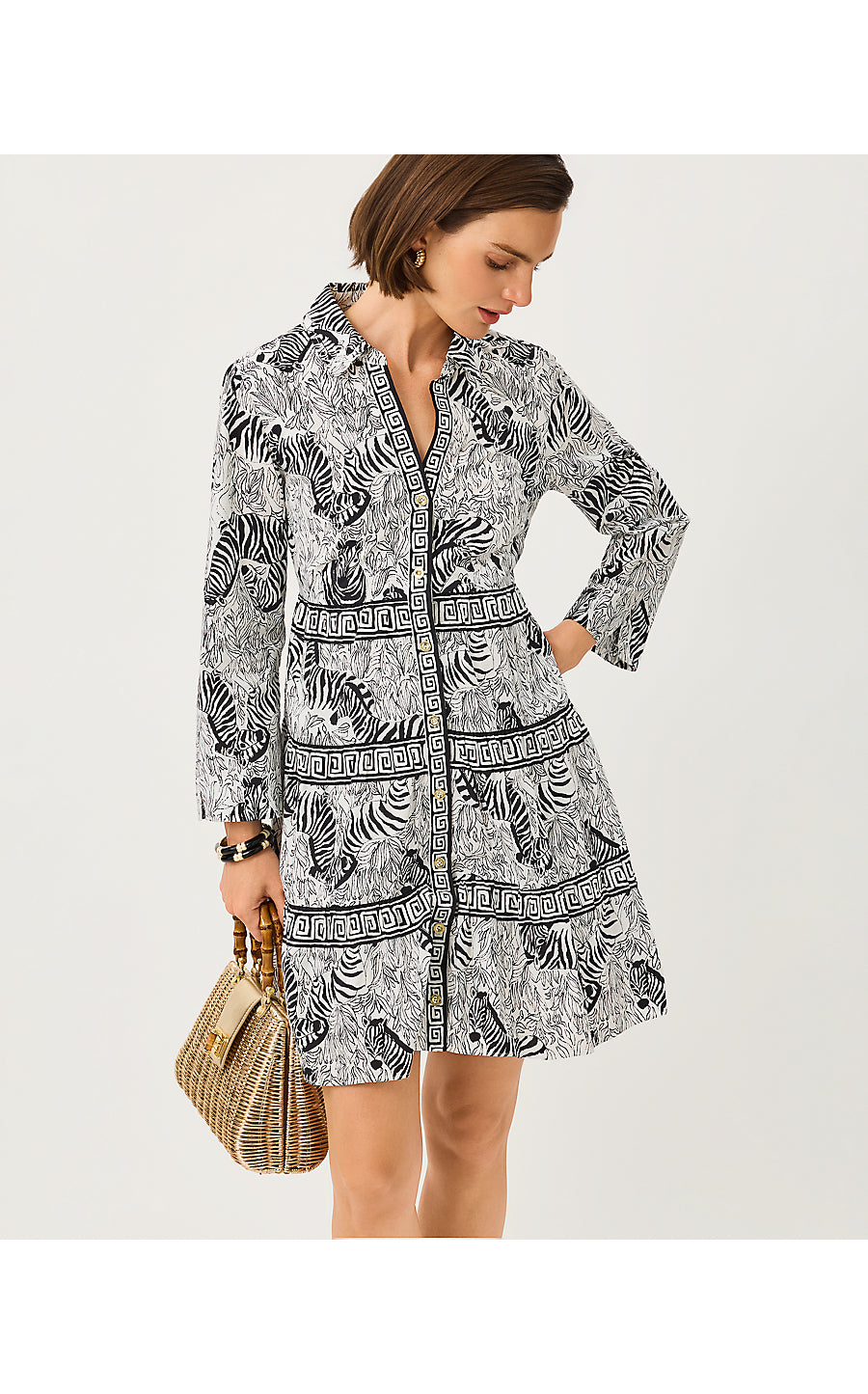 ANGIE DRESS, COCONUT Z ENGINEERED WOVEN DRESS