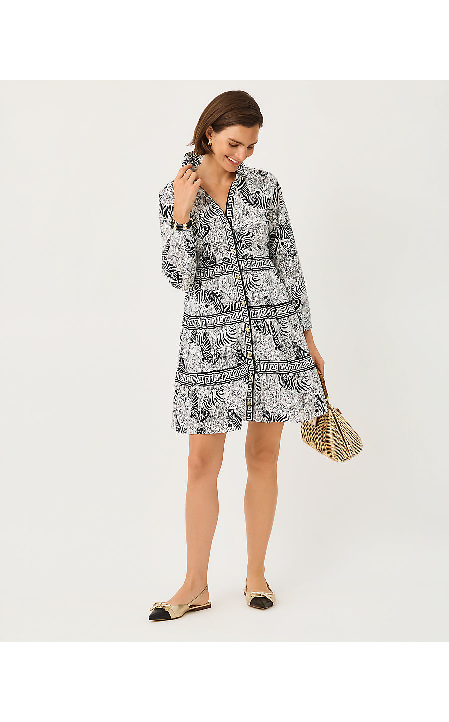ANGIE DRESS, COCONUT Z ENGINEERED WOVEN DRESS