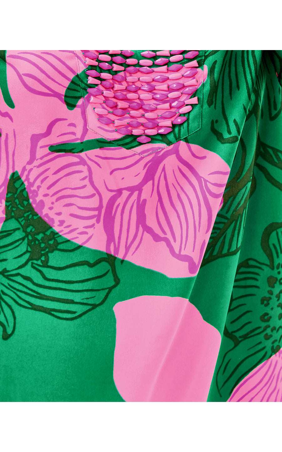 IRELLA CAFTAN DRESS, KITTS GREEN OVERSIZED SUNSET SHADOWS