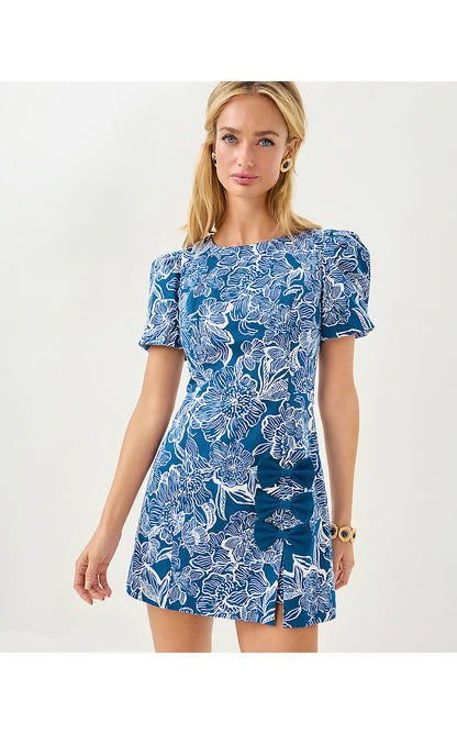 LALA SKIRTED ROMPER, STARLIGHT NAVY UNFORGETTABLE