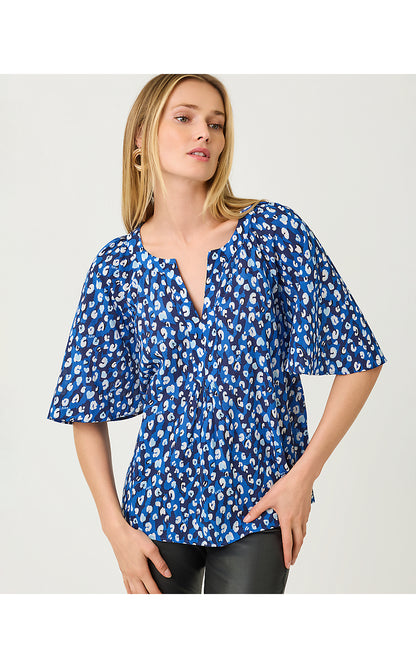 WILMER SHORT SLEEVE TOP, STARLIGHT NAVY YOURE AN ANIMAL