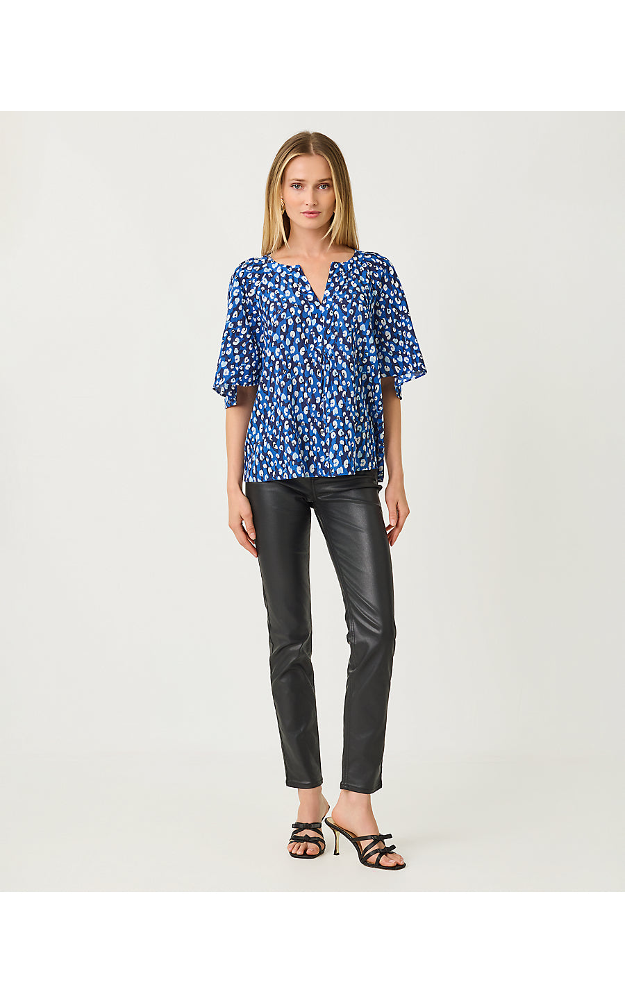 WILMER SHORT SLEEVE TOP, STARLIGHT NAVY YOURE AN ANIMAL