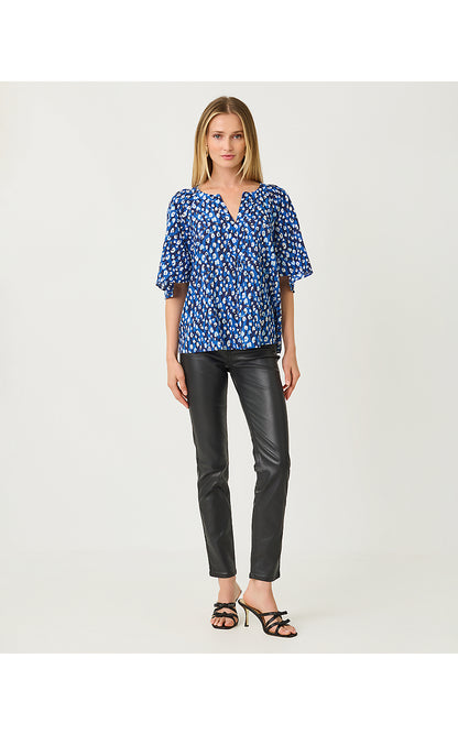 WILMER SHORT SLEEVE TOP, STARLIGHT NAVY YOURE AN ANIMAL
