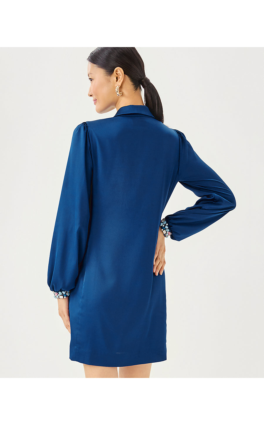 HARMONEE DRESS, STARLIGHT NAVY