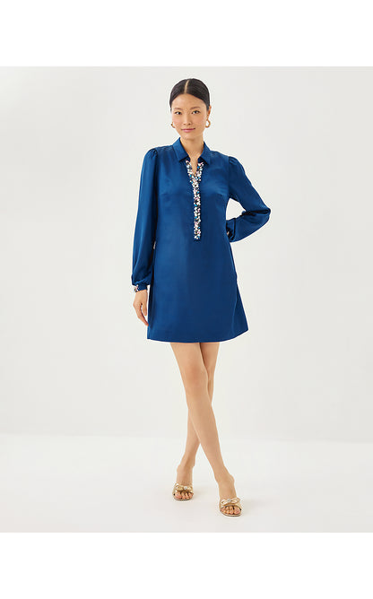 HARMONEE DRESS, STARLIGHT NAVY