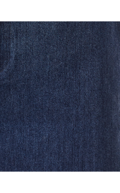 COLETTE STRETCH DENIM SKIRT, DARK WASH