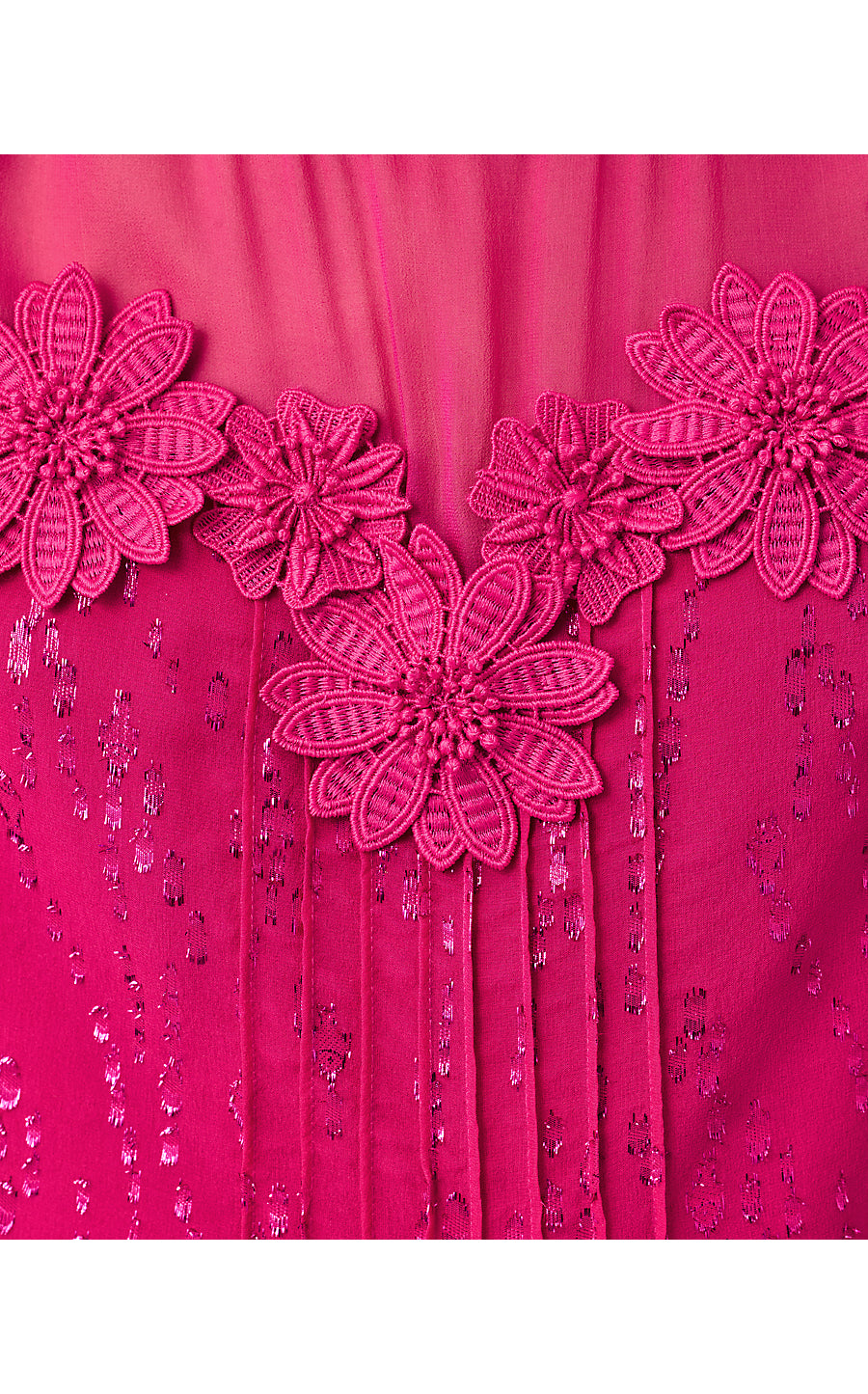 GAIL SILK DRESS, BERRY BOUQUET FISH CLIP CHIFFON