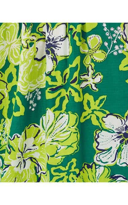LOURDES LONG SLEEVE TOP, FIDDLE LEAF GREEN ONCE AND FLORAL