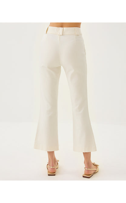 PARRISH HIGH RISE CROP FLARE PANT, COCONUT