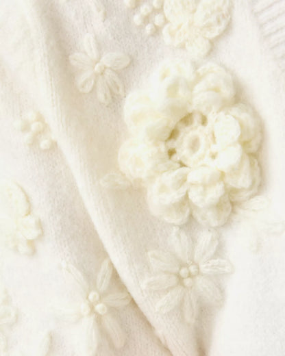 ALAYLA SWEATER, COCONUT GARDEN PARTY EMBROIDERY