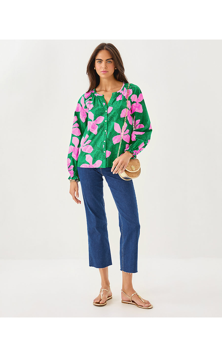 ALDINA TOP, KITTS GREEN SUNSET SHADOWS