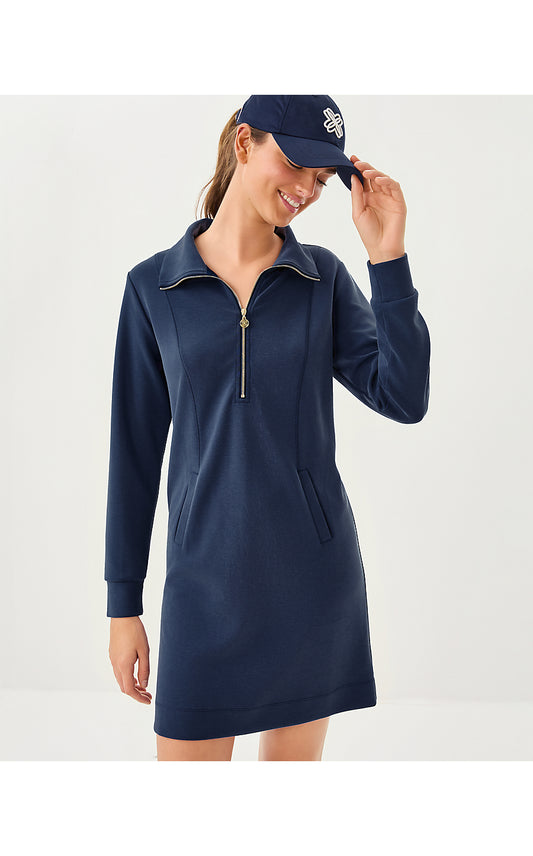 ELENI UPF 50+ DRESS, LOW TIDE NAVY