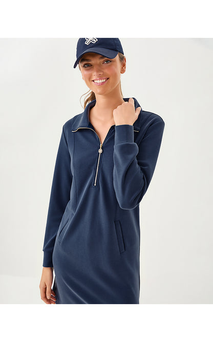 ELENI UPF 50+ DRESS, LOW TIDE NAVY