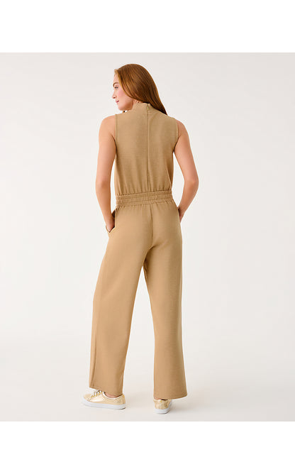 AMORE UPF 50+ JUMPSUIT, HEATHERED ICED LATTE