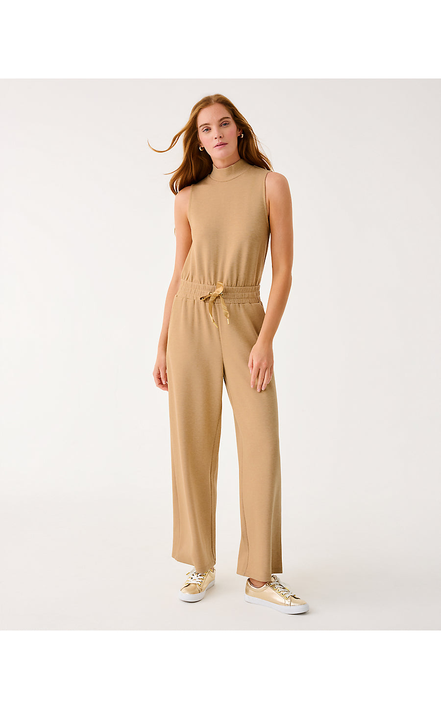 AMORE UPF 50+ JUMPSUIT, HEATHERED ICED LATTE